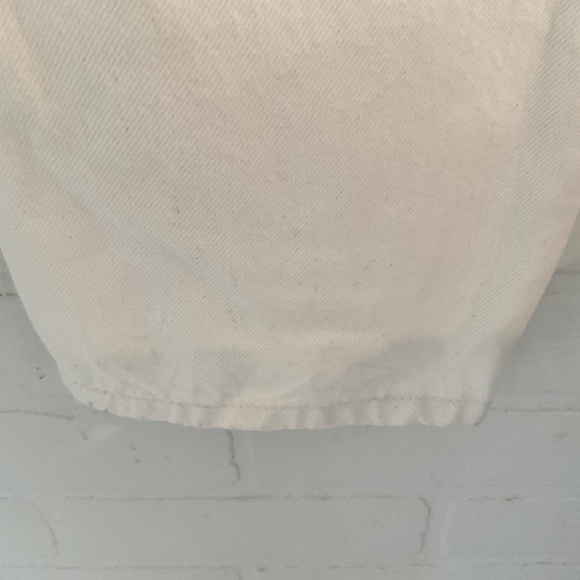 Levi’s 501 White Straight Relaxed fit Button fly Distressed Men or unisex 32x32 - Picture 11 of 16